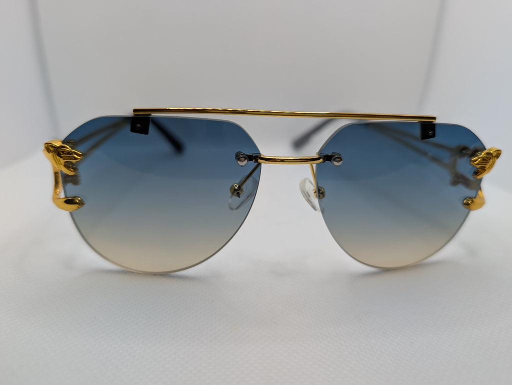 The Azure Panther Aviators- Gradient Green