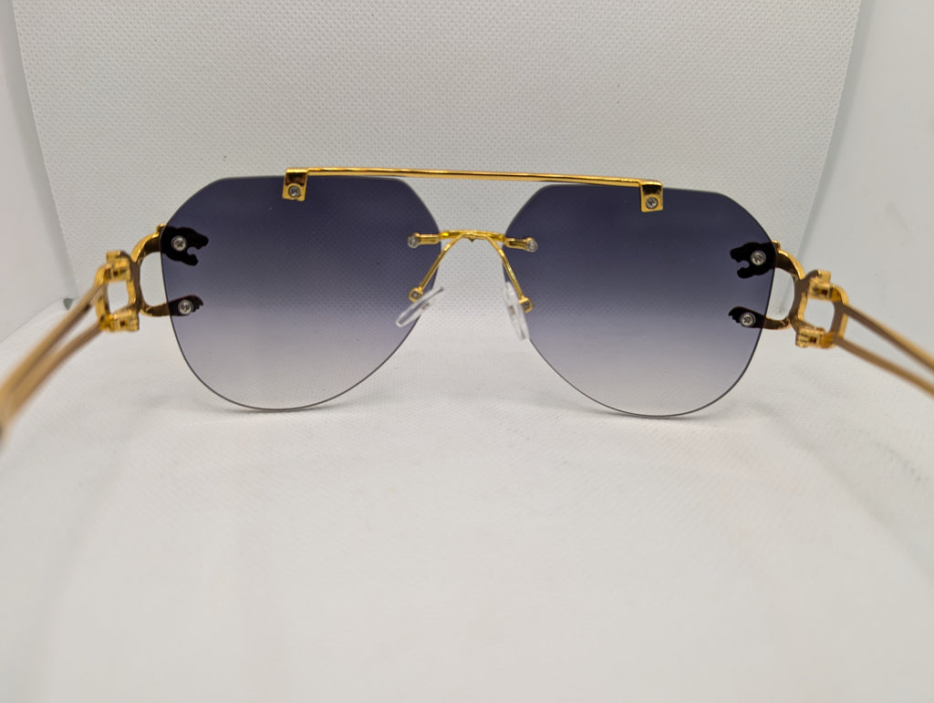 The Azure Panther Aviators- Gradient Grey