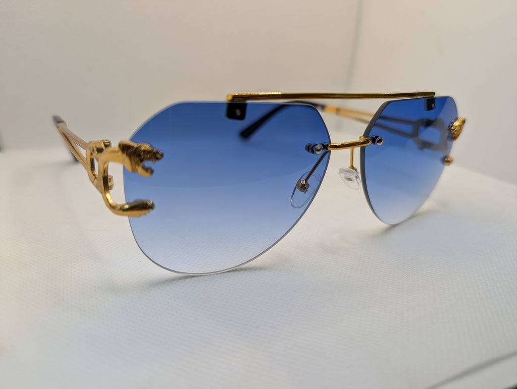 The Azure Panther Aviators- Gradient Blue