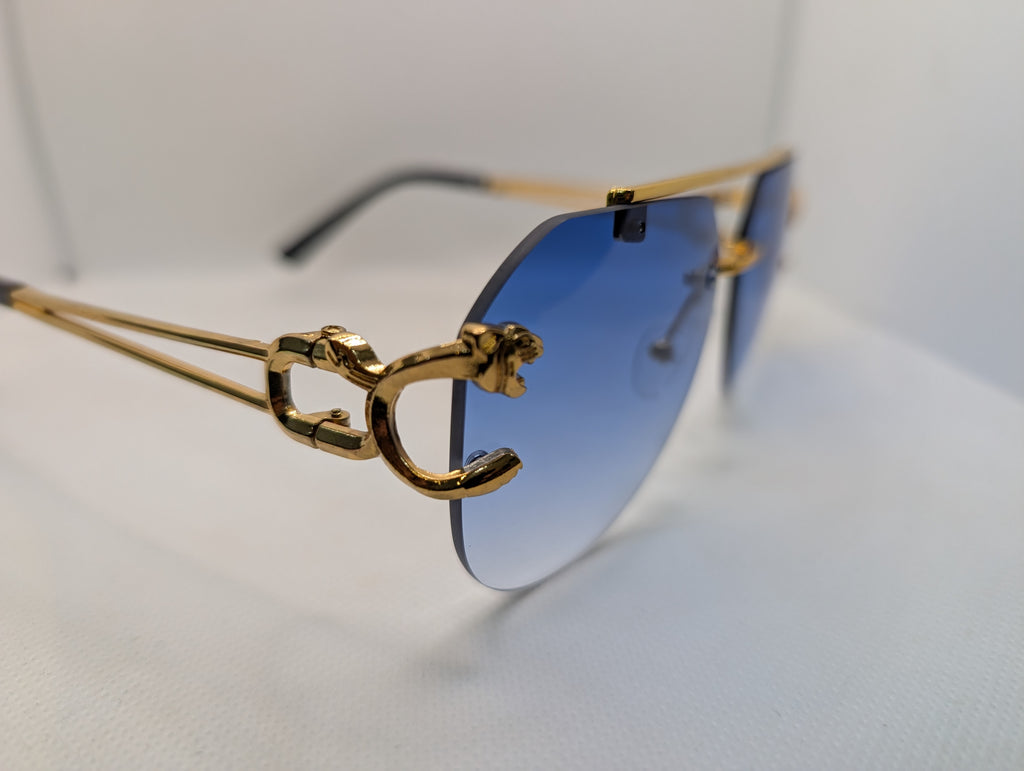 The Azure Panther Aviators- Gradient Blue