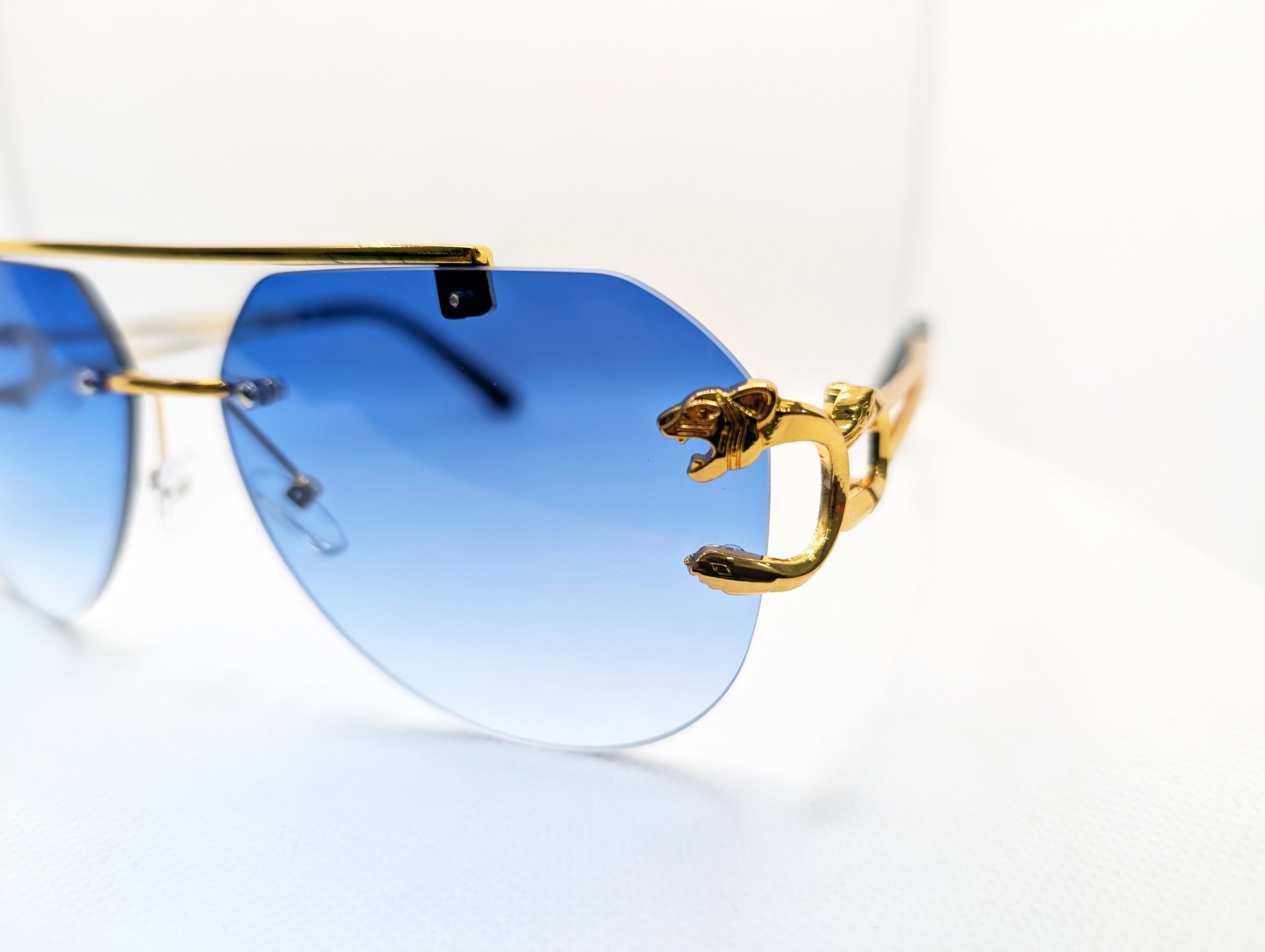 The Azure Panther Aviators- Gradient Blue