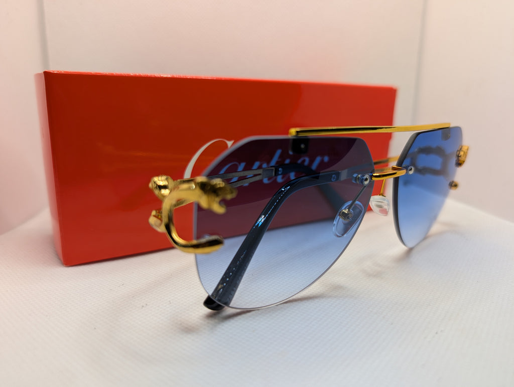 The Azure Panther Aviators- Gradient Blue