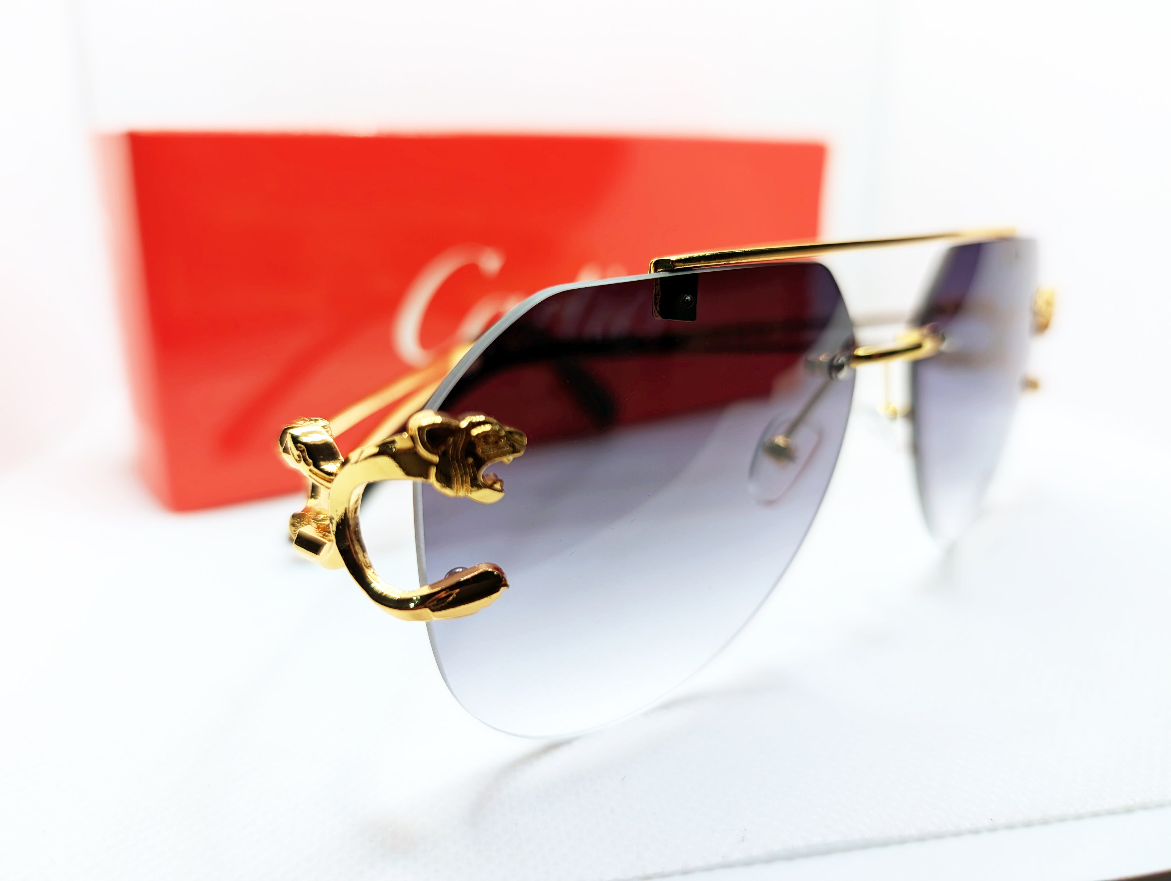 The Azure Panther Aviators- Gradient Grey