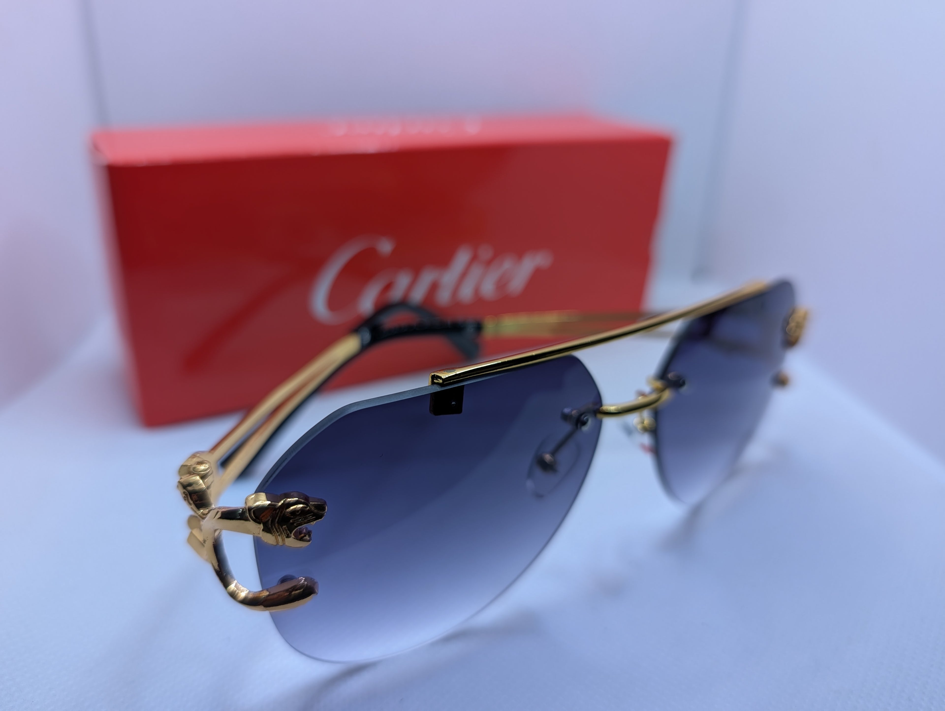 The Azure Panther Aviators- Gradient Grey
