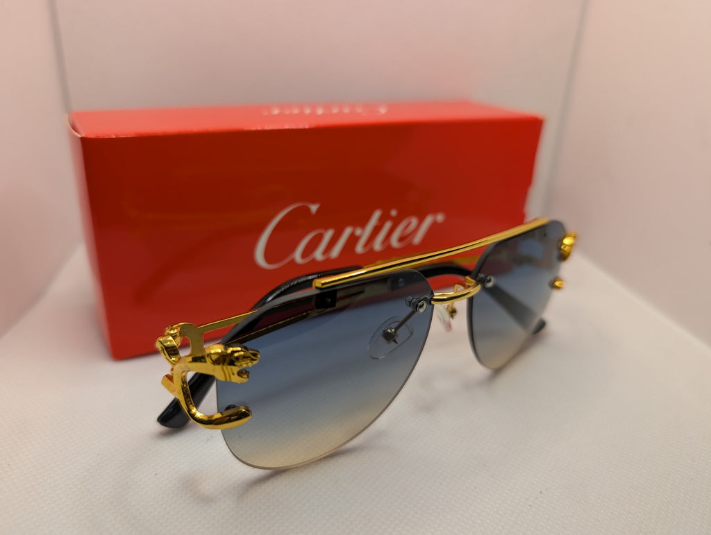 The Azure Panther Aviators- Gradient Green