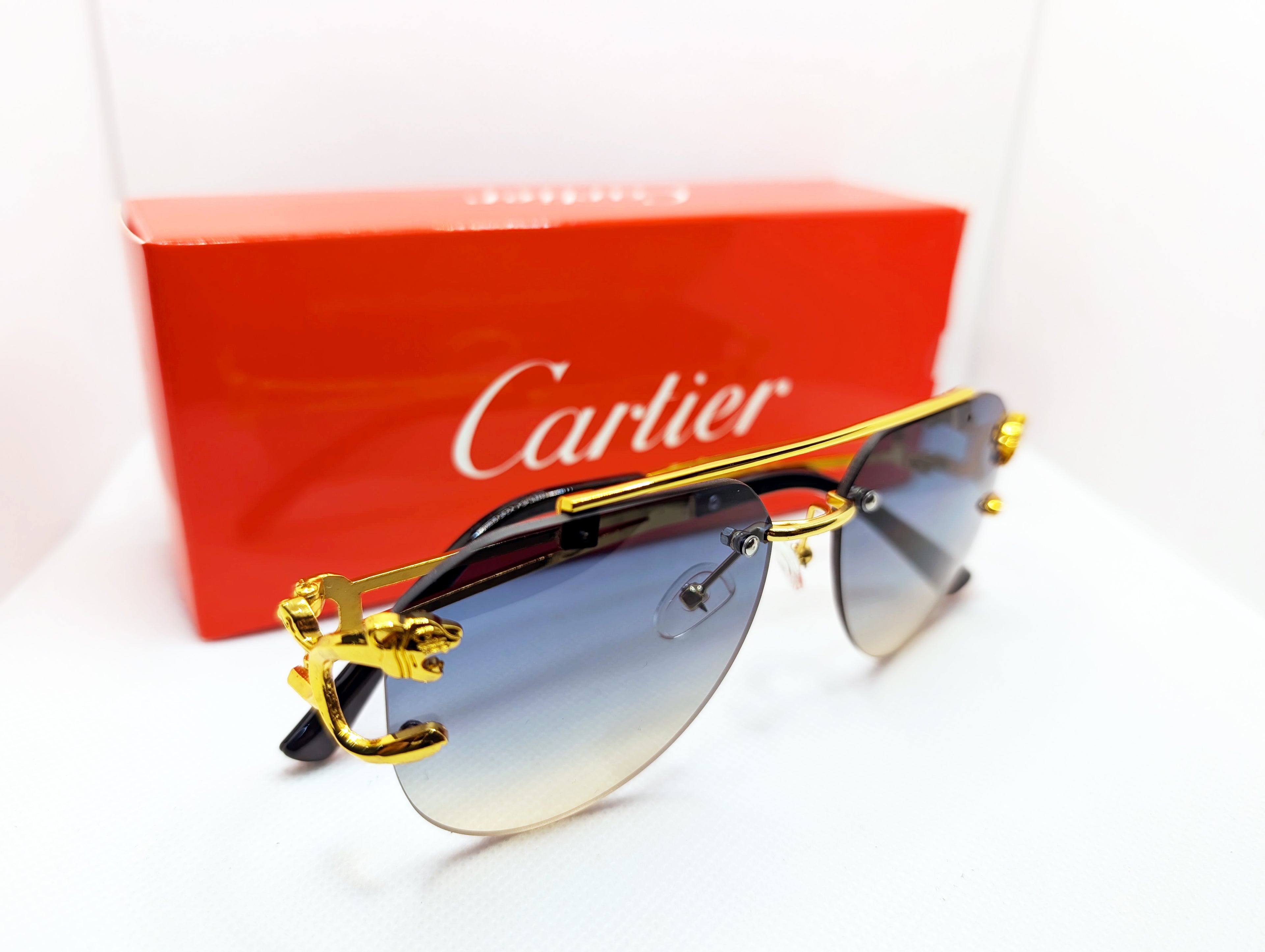 The Azure Panther Aviators- Gradient Green